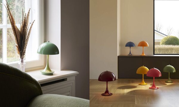 Lampade Panthella dalla forma a fungo