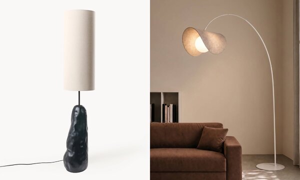 Lampada da terra come oggetto scultoreo
