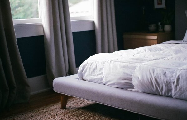 Letto matrimoniale con rete a doghe