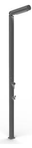 Doccia da Giardino in Alluminio con Miscelatore e Lavapiedi QUICK Q125 Dimensioni 12,6x9x h 210 cm - peso 8 kg con Soffione integrato, colore Ardesia Opaco