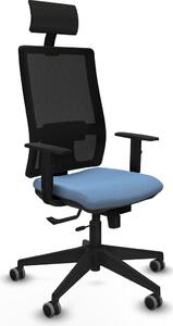 Sedia da ufficio con poggiatesta Piqueras y Crespo 1D066G1 Blu cielo