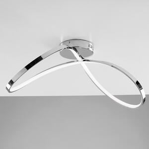 Plafoniera Moderna Luce Led Integrata Metallo e Alluminio Cromo Serie Infinity
