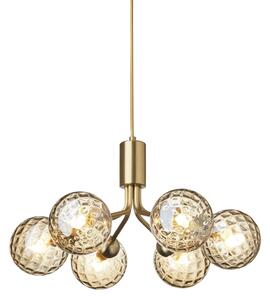 Lampada a sospensione Nuura Aps, Apiales 6, dimmerabile, Dorato / Ottone, Soggiorno, Vetro, Scandinavo