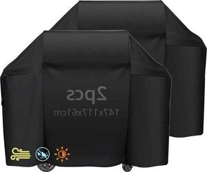 Telo grande, impermeabile e resistente per barbecue a gas, 147 x 61 x 117 cm, in tessuto Oxford nero