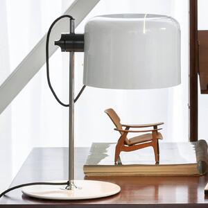 Oluce Coupé - lampada da tavolo dal design intramontabile, bianco