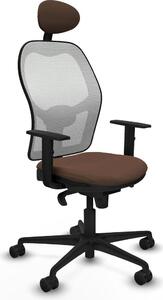 Sedia da ufficio con poggiatesta Jorquera Piqueras y Crespo 1D036N1 Bianco Marrone scuro
