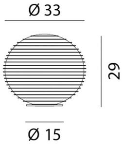 Rotaliana Flow Glass T4 lampada da tavolo Ø 33 cm sfera