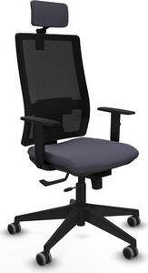 Sedia da ufficio con poggiatesta Horna Traslack Piqueras y Crespo 1D066G2 Grigio scuro