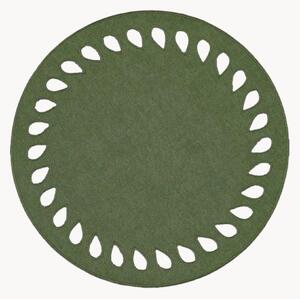 Tovaglietta americana rotonda con bordo ricamato Viseu