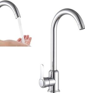 Miscelatore girevole a 360 gradi in acciaio inox per lavelli da cucina - acqua calda e fredda