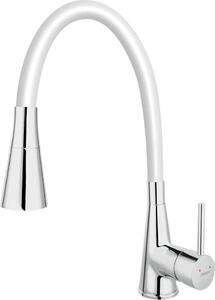 Miscelatore per lavello con doccia Ferro cromo bianco 70720,0B
