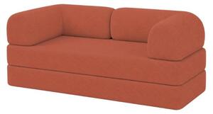 Divano letto 2 posti modulare in velluto a coste BANANAIR 90x180 cm terracotta