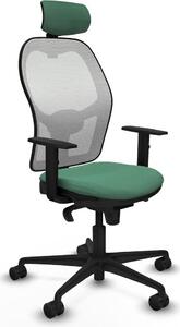Sedia da ufficio con poggiatesta Piqueras y Crespo 1D036N2 Verde smeraldo