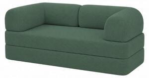 Divano letto 2 posti modulare in velluto a coste BANANAIR 90x180 cm verde