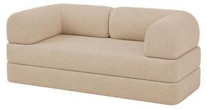 Divano letto 2 posti modulare in velluto a coste BANANAIR 90x180 cm beige