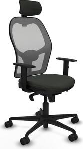 Sedia da ufficio con poggiatesta Piqueras y Crespo 1D036N2 Nero
