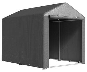Outsunny Capanno Porta Attrezzi e Tenda Garage per Bici e Moto con Copertura Anti-UV, 1.6x2m, Grigio Scuro | Aosom Italy