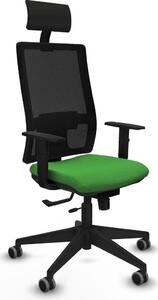 Sedia da ufficio con poggiatesta Piqueras y Crespo 1D066G1 verde