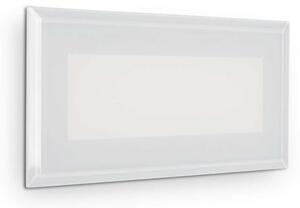Faretto Moderno Indio Alluminio Bianco Led 8W 3000K Luce Calda