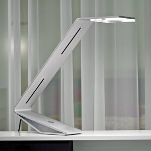 TECNOLUMEN Flad - lampada LED da tavolo, argento
