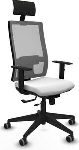 Sedia da ufficio con poggiatesta Piqueras y Crespo 1D066G1 Bianco