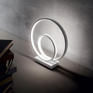 Lampada Da Scrivania-Ufficio Moderna Oz Metallo Bianco Led 23W 3000K Luce Calda