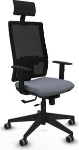 Sedia da ufficio con poggiatesta Piqueras y Crespo 1D066G1 Grigio