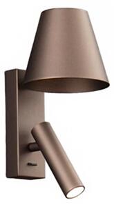 Applique perenz reverse 8472 mm lc led 3000k 480lm paralume spot metallo marrone metallizzato orientabile - Perenz