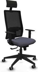Sedia da ufficio con poggiatesta Piqueras y Crespo 1D066G1 Grigio scuro