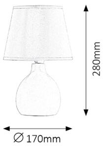 Rabalux 4475 - Lampada da tavolo INGRID 1xE14/40W/230V bianco