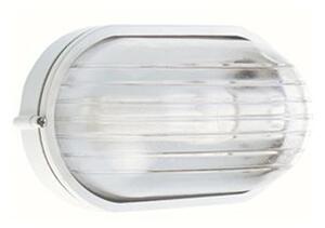 Applique Per Esterno 1 Luce In Alluminio Bianco Piccola Industriale Ovale