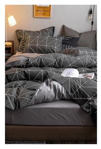 Biancheria da letto in cotone grigio scuro per letto matrimoniale/letto allungato con lenzuolo 200x220 cm - Mila Home