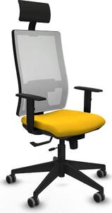 Sedia da ufficio con poggiatesta Piqueras y Crespo 1D066G1 Giallo