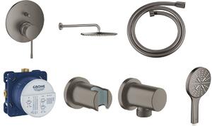 Set soffione doccia con braccio Grohe Rainshower 26066AL0, rubinetto per vasca e doccia Grohe Essence 24058AL1, 26574AL0, 27057AL0, 35600000, 27074AL0