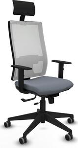 Sedia da ufficio con poggiatesta Piqueras y Crespo 1D066G1 Grigio
