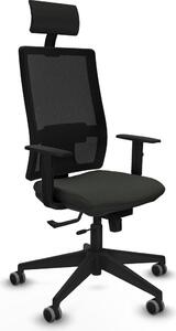 Sedia da ufficio con poggiatesta Piqueras y Crespo 1D066G1 Nero