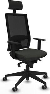 Sedia da ufficio con poggiatesta Piqueras y Crespo 1D066G1 Nero