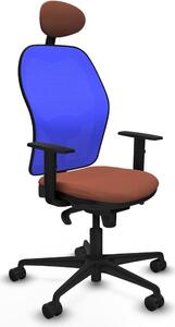 Sedia da ufficio con poggiatesta Jorquera Piqueras y Crespo 1D036N1 Blu Marrone