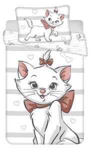 Set copripiumino e federa da bambini bianco in cotone per culla 100x135 cm Marie Cat "Bow" – Jerry Fabrics