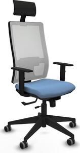 Sedia da ufficio con poggiatesta Piqueras y Crespo 1D066G1 Blu cielo
