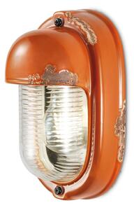 Applique 1 Luce In Ceramica Finitura Vintage Arancio C292 Vintage