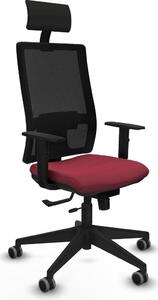 Sedia da ufficio con poggiatesta Piqueras y Crespo 1D066G1 Rosso granato
