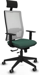 Sedia da ufficio con poggiatesta Piqueras y Crespo 1D066G1 verde