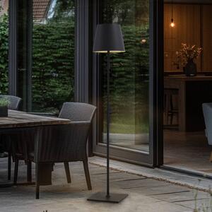 Lampada per terrazza Andrei, grigio, altezza 150 cm, IP54, E27 Andrei Lucande, Alluminio / Grigio / Zincato, Alluminio, Moderno