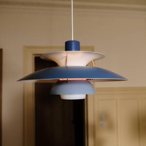 Louis Poulsen Lampada a sospensione PH 5, dimmerabile, Blu, Soggiorno / Sala da pranzo, Alluminio, Design, Lampada a sospensione