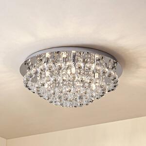 Plafoniera in cristallo Antonino Lindby, dimmerabile, Cromo / Argento, Soggiorno / Sala da pranzo, Cristallo, Moderno, Plafoniera