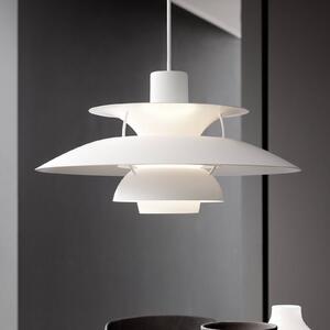 Louis Poulsen Lampada a sospensione PH 5, dimmerabile, Bianco / Opale, Soggiorno / Sala da pranzo, Alluminio, Design, Lampada a sospensione