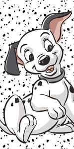Asciugamano per bambini bianco e nero in cotone 70x140 cm 101 Dalmatians "Lucky" – Jerry Fabrics