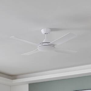 EGLO Ventilatore da soffitto Bondi 1, bianco opaco, telecomando 1, Bianco / Opale, Soggiorno / Sala da pranzo, Plastica