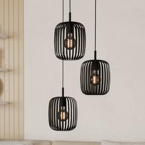 EGLO Lampada a sospensione Romazzina, dimmerabile, Nero, Soggiorno / Sala da pranzo, Metallo, Moderno, Lampada a sospensione
